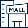 A large building with the word Mall on its front